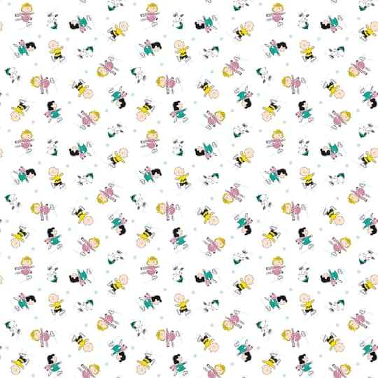 Peanuts® Gang Ice Skating Cotton Fabric